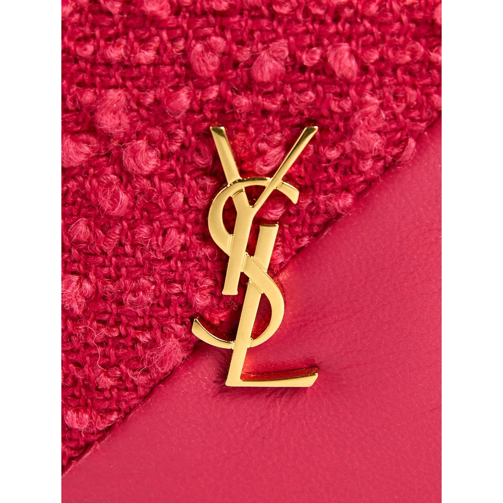 Saint Laurent Jamie YSL Keyring Cube Magenta Tweed - Picture 4 of 5